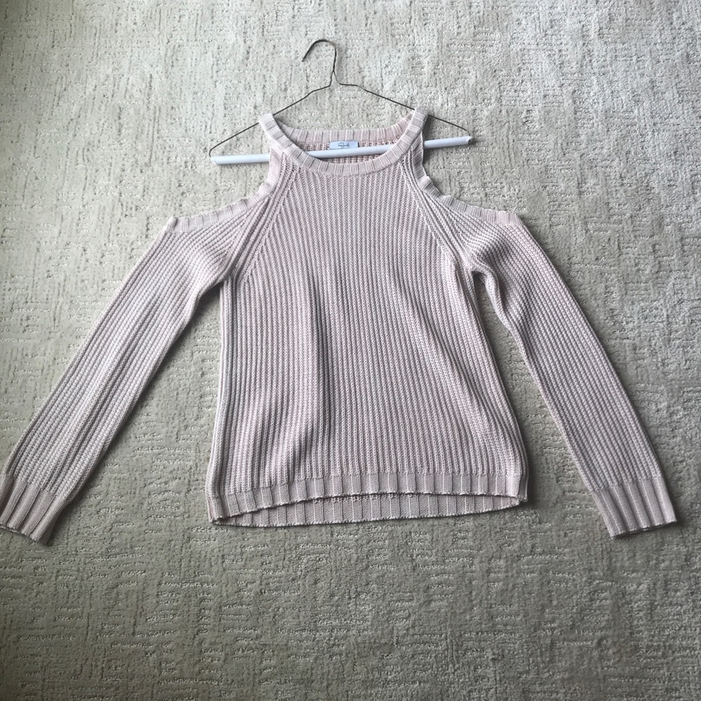 Rails Cold Shoulder Sweater Blush Pink